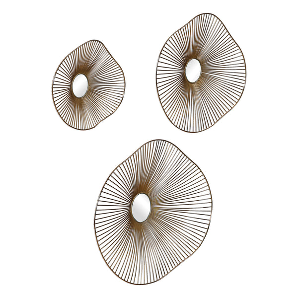 Uttermost Avarie Gold Metal Wall Art Set of 3