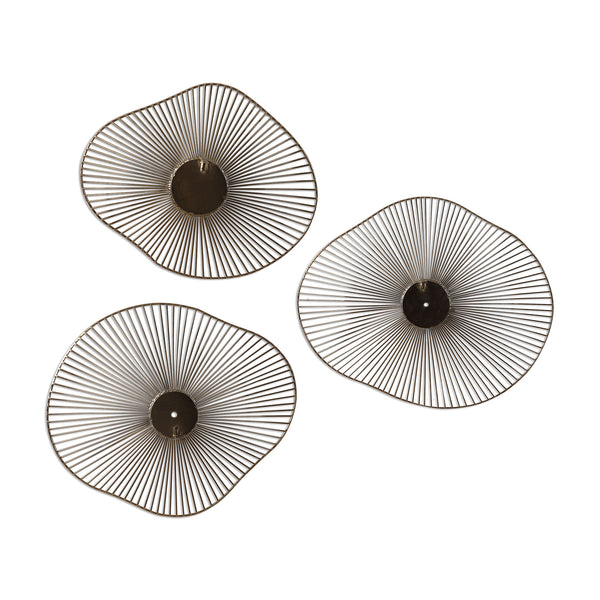 Uttermost Avarie Gold Metal Wall Art Set of 3