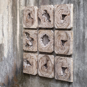 Uttermost Bahati Wood Wall Art - S/9