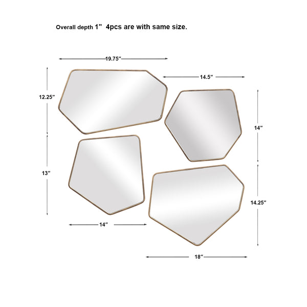 Uttermost Linneah Modern Mirrors - Set of 4