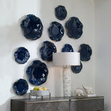 Uttermost Abella Blue Ceramic Wall Decor - Set of 3