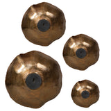 Uttermost Lucky Coins Brass Wall Bowls - Set of 4