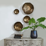 Uttermost Lucky Coins Brass Wall Bowls - Set of 4