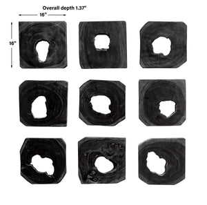 Uttermost Bahati Ebony Wood Wall Art - S/9