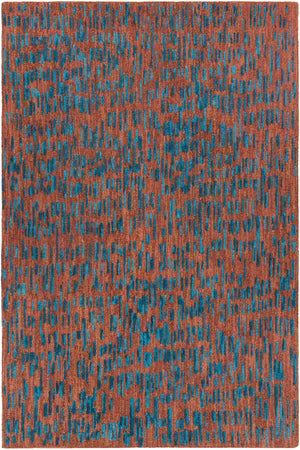 Chandra Rugs Misty 100% Wool Hand-Tufted Contemporay Rug Brown/Blue 7'9 x 10'6