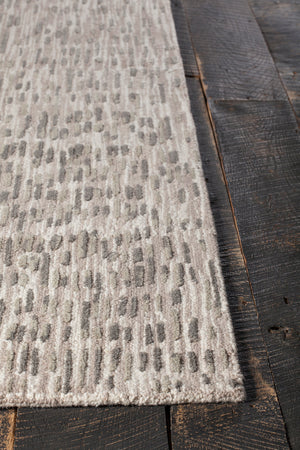 Chandra Rugs Misty 100% Wool Hand-Tufted Contemporay Rug Beige/Charcoal 7'9 x 10'6