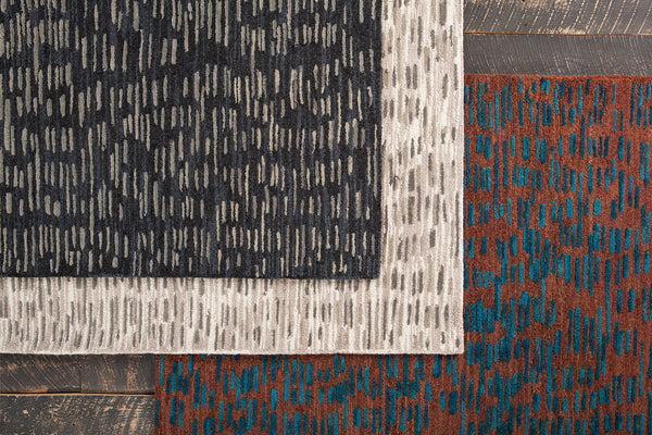 Chandra Rugs Misty 100% Wool Hand-Tufted Contemporay Rug Beige/Charcoal 7'9 x 10'6