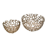 Moe's Home Nest Bowls Silver Set Of 2