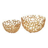 Moe's Home Nest Bowls Gold Set Of 2