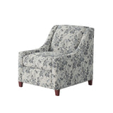 Fusion 552-C Transitional Accent Chair 552-C Freesia Denim Accent Chair