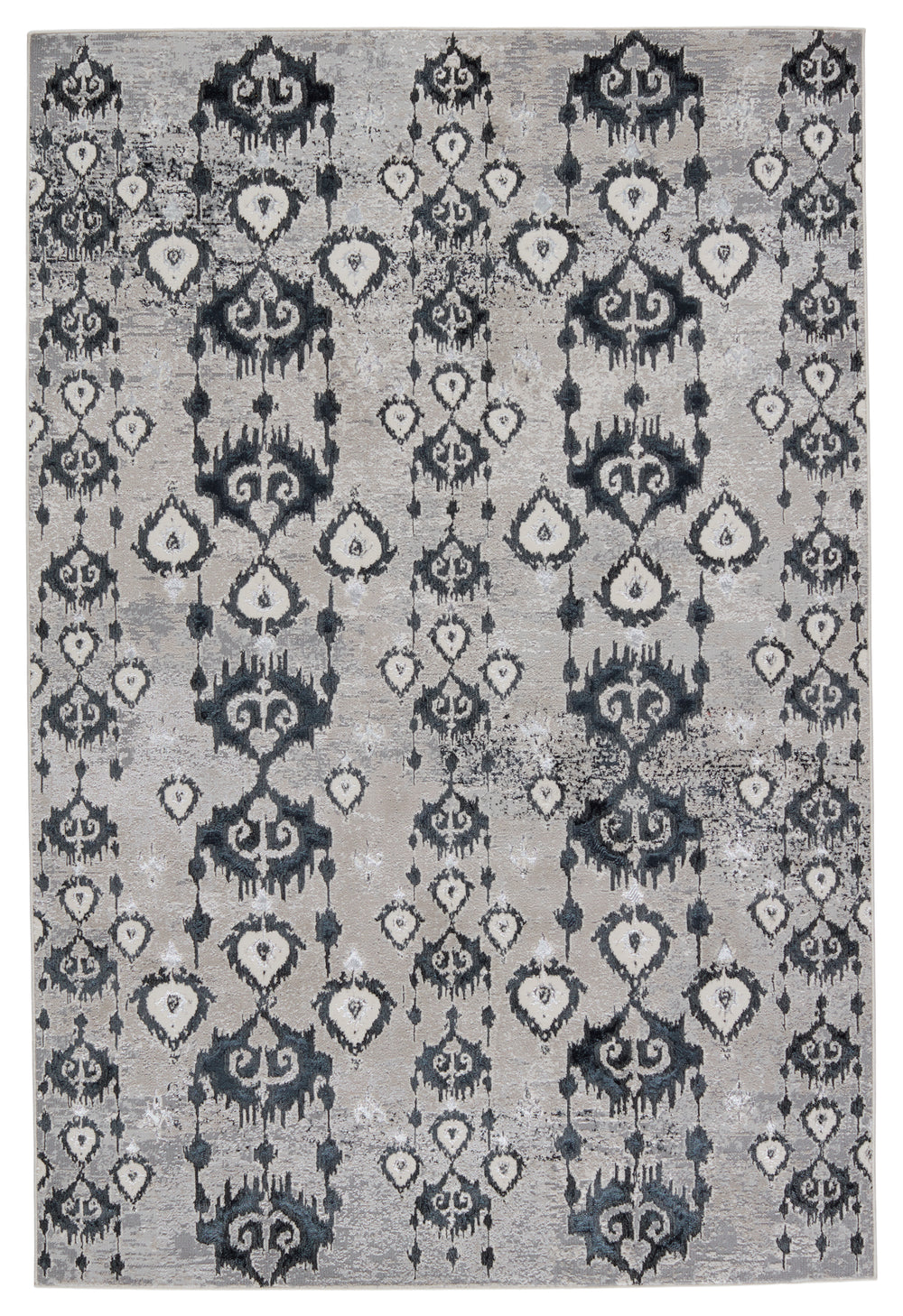 Nikki Chu by Jaipur Living Inigo Ikat Dark Blue/ Gray Area Rug (9'6"X13')