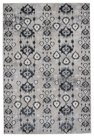Nikki Chu by Jaipur Living Inigo Ikat Dark Blue/ Gray Area Rug (9'6"X13')