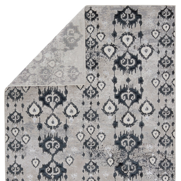 Nikki Chu by Jaipur Living Inigo Ikat Dark Blue/ Gray Area Rug (9'6"X13')