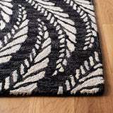 Micro-Loop 170 Contemporary Hand Tufted 80% Wool, 20% Cotton Rug Charcoal / Ivory