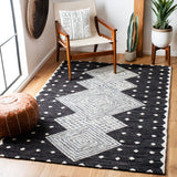 Micro-Loop 171 Contemporary Hand Tufted 80% Wool, 20% Cotton Rug Charcoal / Ivory