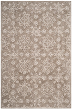 Micro-Loop 250 Hand Tufted 100% Wool Pile Rug in Beige, Ivory 5ft x 8ft