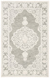 Micro-Loop 275 Bohemian Hand Tufted 100% Wool Pile Rug Grey / Ivory