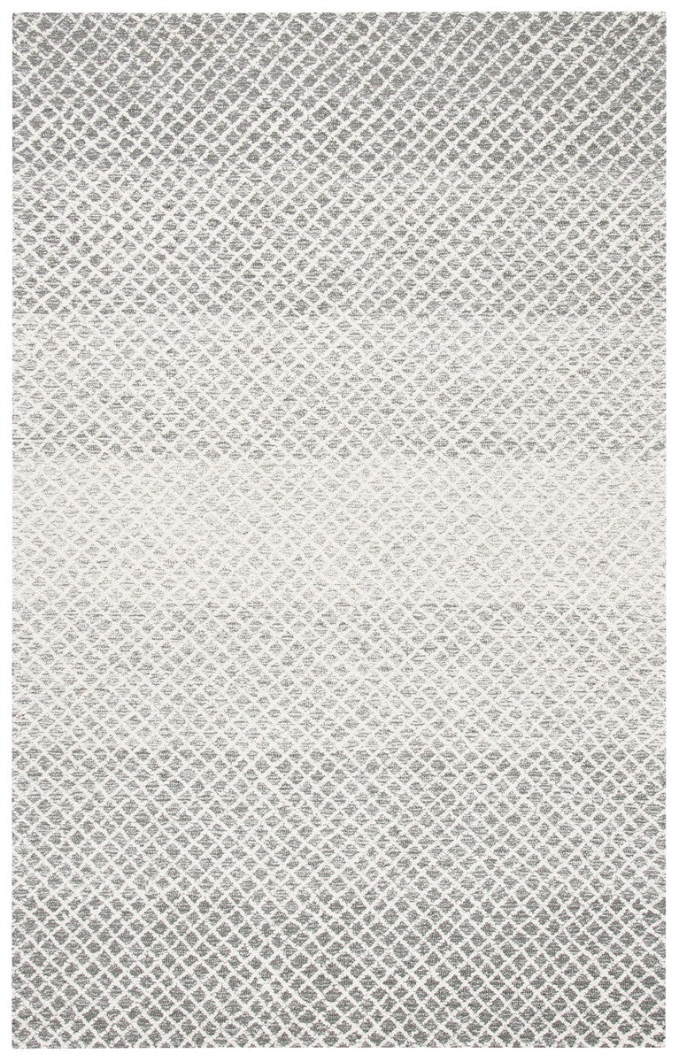 Micro-Loop 353  Hand Tufted 100% Wool Pile Rug Grey / Ivory