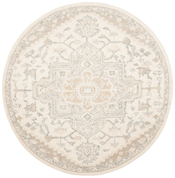 Safavieh Micro Loop 503 Hand Tufted Wool and Cotton with Latex Traditional Rug MLP503B-9SQ
