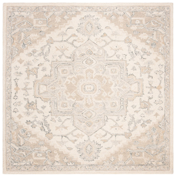 Safavieh Micro Loop 503 Hand Tufted Wool and Cotton with Latex Traditional Rug MLP503B-9SQ