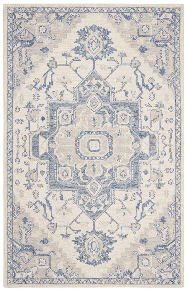 Safavieh Micro Loop 503 Hand Tufted Wool and Cotton with Latex Traditional Rug MLP503G-9SQ