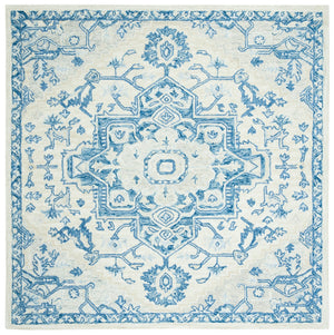 Safavieh Micro Loop 503 Hand Tufted Wool and Cotton with Latex Traditional Rug MLP503G-9SQ