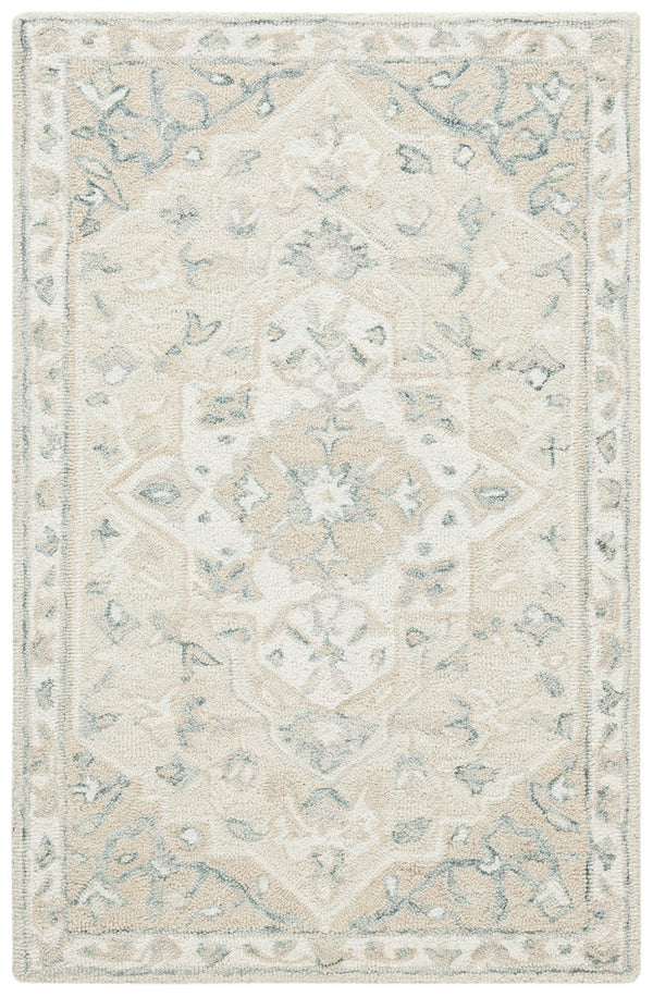 Safavieh Micro Loop 505 Hand Tufted Wool and Cotton with Latex Traditional Rug MLP505B-9SQ