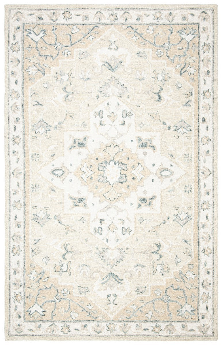 Safavieh Micro Loop 505 Hand Tufted Wool and Cotton with Latex Traditional Rug MLP505B-9SQ