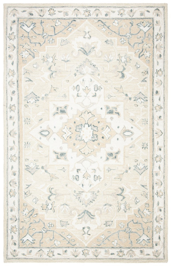 Safavieh Micro Loop 505 Hand Tufted Wool and Cotton with Latex Traditional Rug MLP505B-9SQ