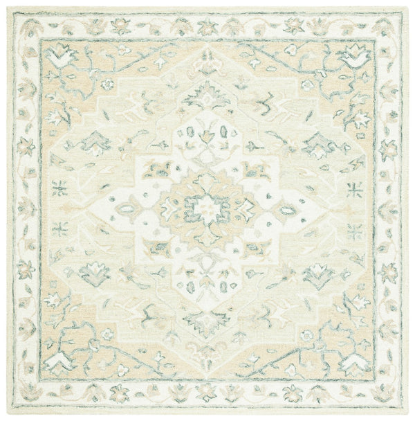 Safavieh Micro Loop 505 Hand Tufted Wool and Cotton with Latex Traditional Rug MLP505B-9SQ