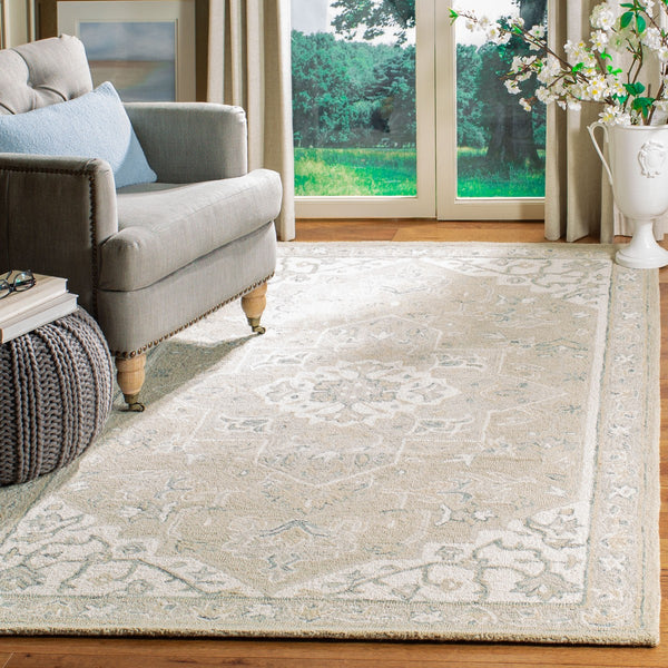 Safavieh Micro Loop 505 Hand Tufted Wool and Cotton with Latex Traditional Rug MLP505F-7SQ