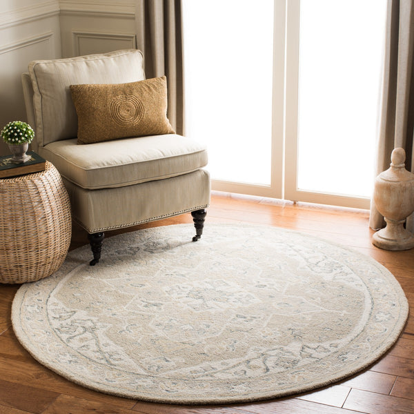 Safavieh Micro Loop 505 Hand Tufted Wool and Cotton with Latex Traditional Rug MLP505F-7SQ