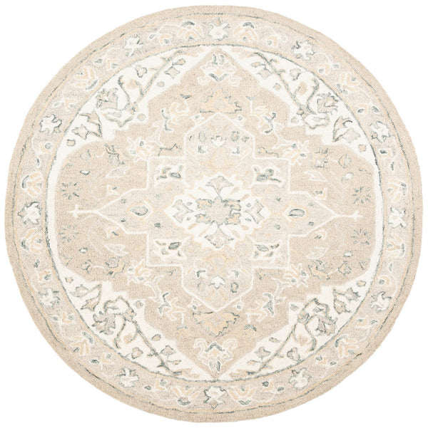 Safavieh Micro Loop 505 Hand Tufted Wool and Cotton with Latex Traditional Rug MLP505F-7SQ