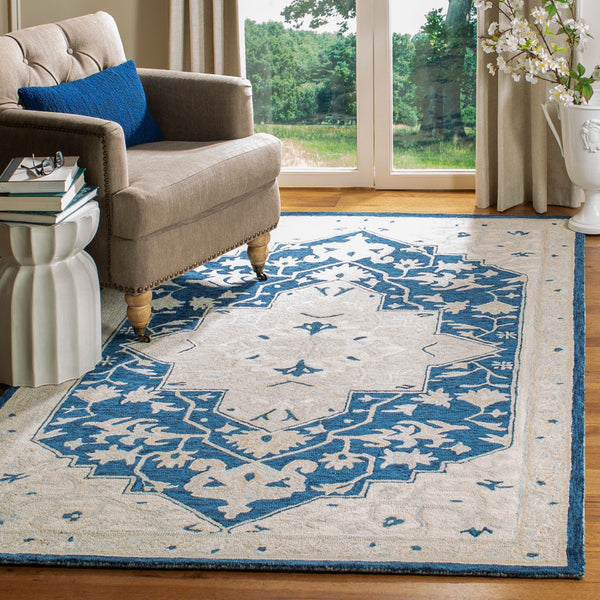 Safavieh Micro Loop 505 Hand Tufted Wool and Cotton with Latex Traditional Rug MLP505N-24
