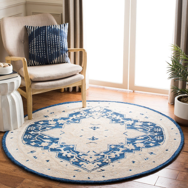 Safavieh Micro Loop 505 Hand Tufted Wool and Cotton with Latex Traditional Rug MLP505N-24