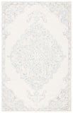 Micro-Loop 516  Hand Tufted Wool Rug Ivory / Blue