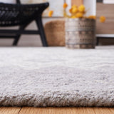 Micro-Loop 517  Hand Tufted Cotton Rug Ivory / Grey