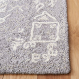 Micro-Loop 517  Hand Tufted Cotton Rug Ivory / Grey