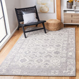 Micro-Loop 517  Hand Tufted Cotton Rug Ivory / Grey