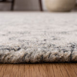 Micro-Loop 524  Hand Tufted 100% Wool Pile Rug Charcoal / Ivory