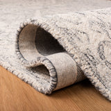 Micro-Loop 524  Hand Tufted 100% Wool Pile Rug Charcoal / Ivory