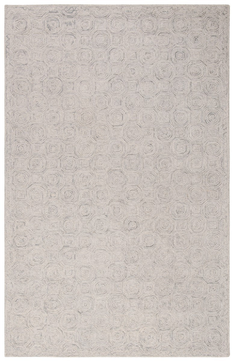 Micro-Loop 527  Hand Tufted 100% Wool Pile Rug Silver / Grey