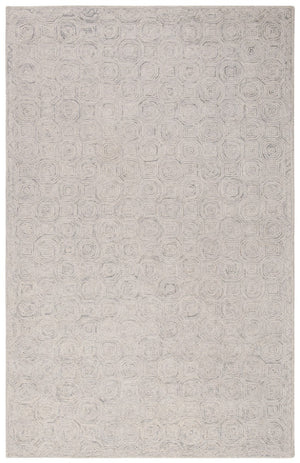 Micro-Loop 527  Hand Tufted 100% Wool Pile Rug Silver / Grey