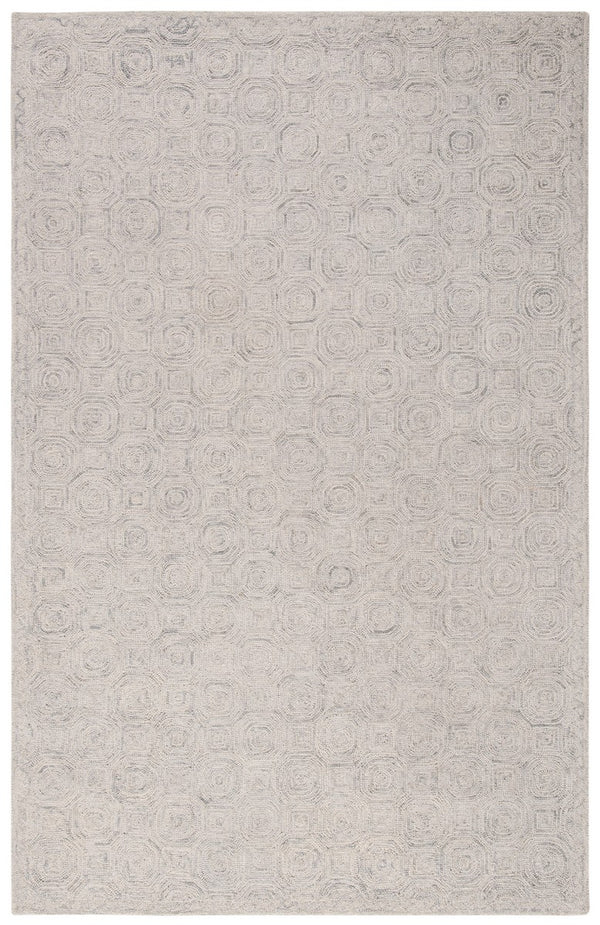 Micro-Loop 527  Hand Tufted 100% Wool Pile Rug Silver / Grey