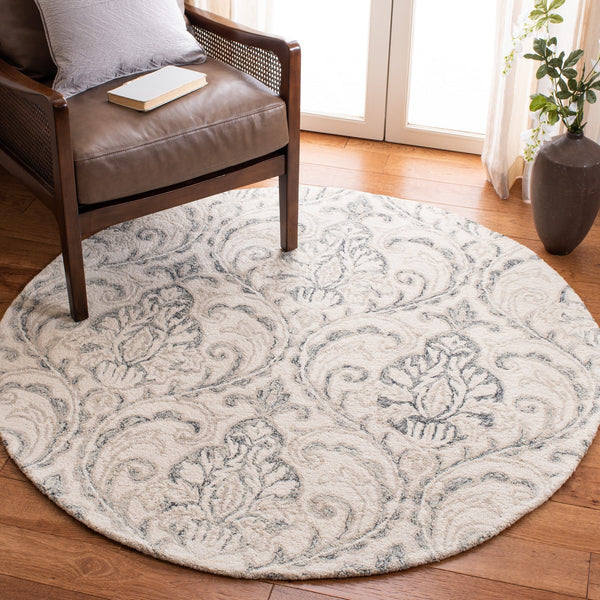 Safavieh Micro-Loop 532 Hand Tufted Wool and Cotton with Latex Contemporary Rug MLP532F-7SQ