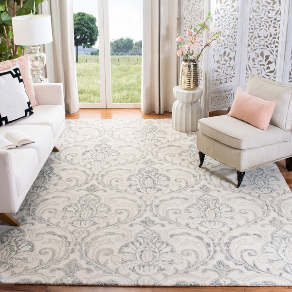 Safavieh Micro-Loop 532 Hand Tufted Wool and Cotton with Latex Contemporary Rug MLP532F-7SQ