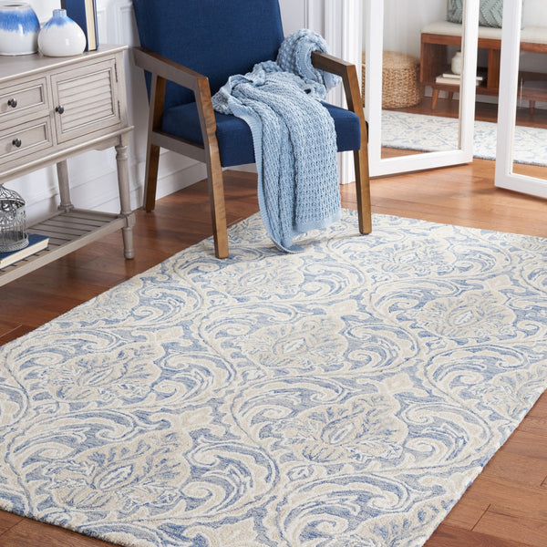 Safavieh Micro-Loop 532 Hand Tufted Wool and Cotton with Latex Contemporary Rug MLP532M-6