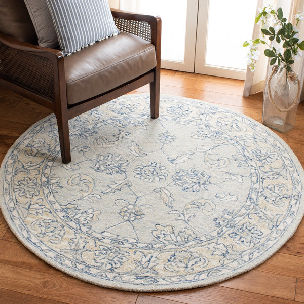Safavieh Micro-Loop 535 Hand Tufted Wool and Cotton with Latex Contemporary Rug MLP535M-7SQ