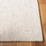 Micro-Loop 537 Contemporary Hand Tufted 100% Wool Pile Rug Light Grey / Ivory