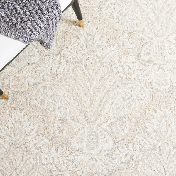 Safavieh Micro-Loop 539 Hand Tufted Wool and Cotton with Latex Contemporary Rug MLP539B-7SQ